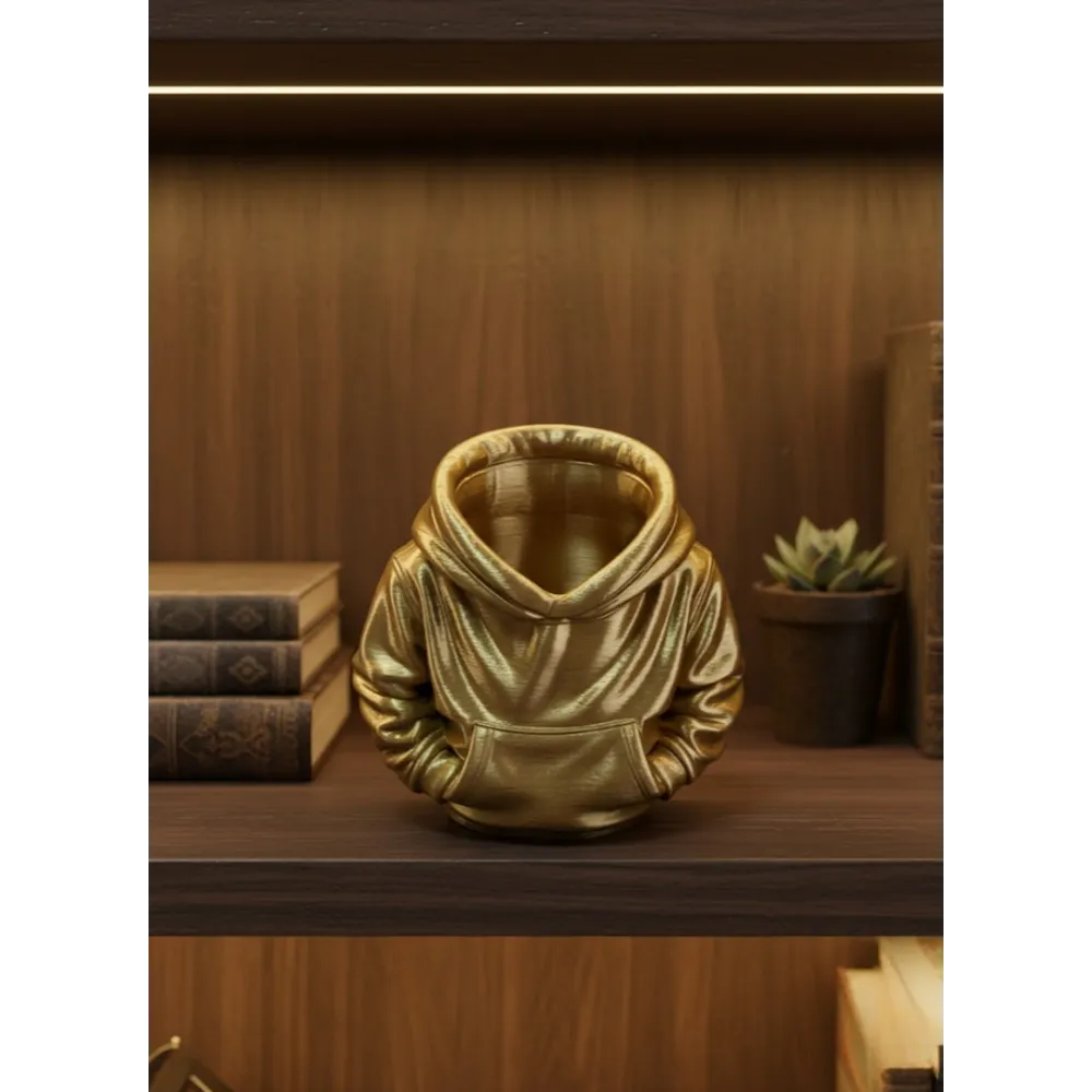 Gold Hoodie Kalemlik 10X10 Cm Masa Üstü Düzenleyici