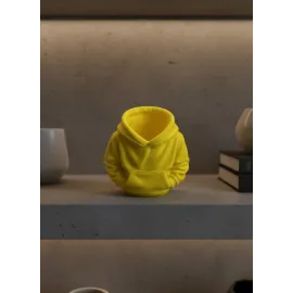 Sarı Hoodie Kalemlik 10x10 cm Masa Üstü Düzenleyici