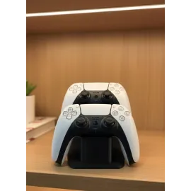 Dekoratif Siyah İkili Gamepad Standı 7X18 Cm