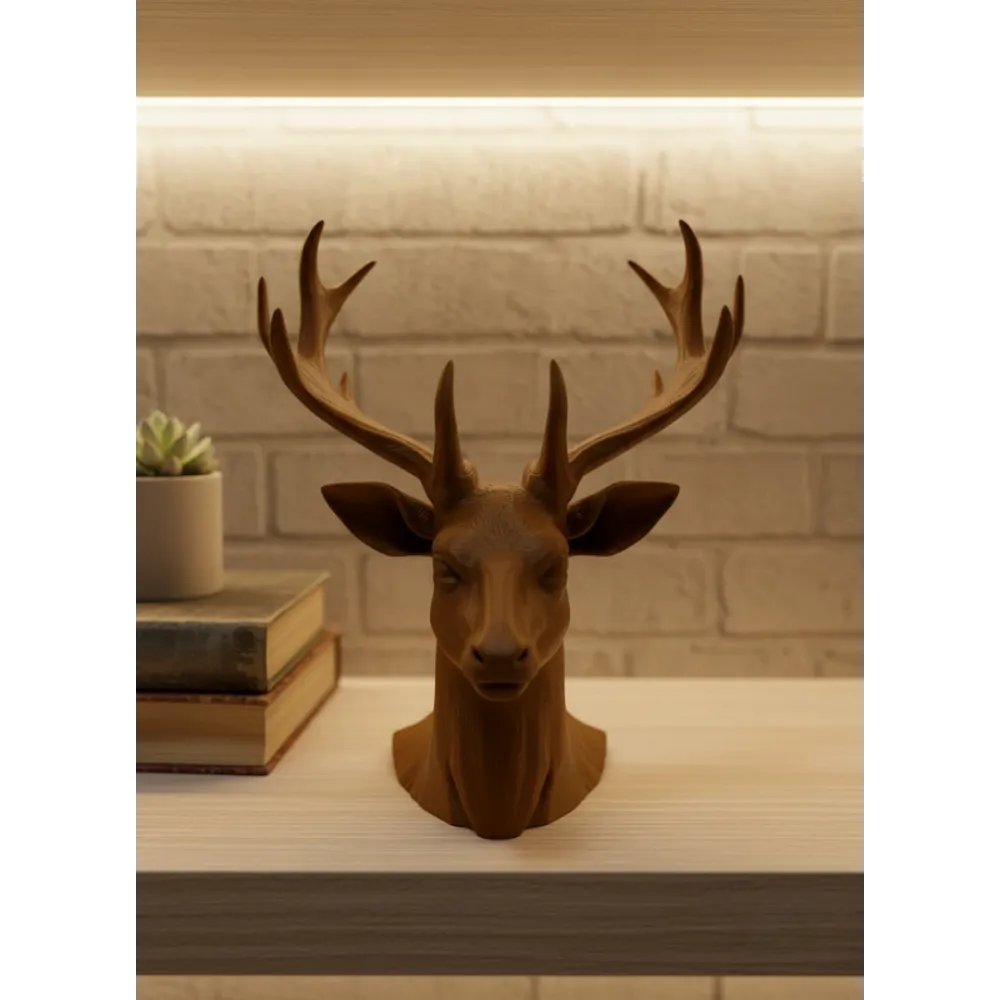 Kahverengi Geyik Biblo 23 Cm Dekoratif Şık Tasarım