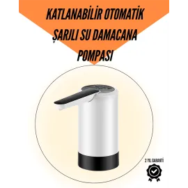 Taşınabilir Şarjlı Damacana Su Pompası Hijyenik Tasarım