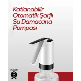 Akıllı Şarjlı Damacana Pompası Tek Tuşla Su Dolum