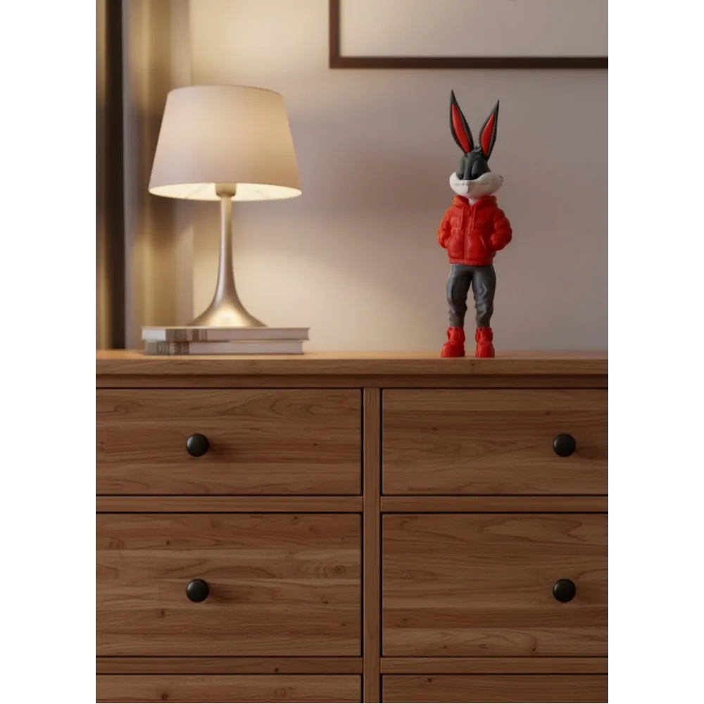 Bugs Bunny Dekoratif Figür 10×34 Cm Modern Tasarım