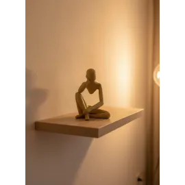 Dekoratif Sarı İnsan Figürü Modern Masa ve Raf Süsü