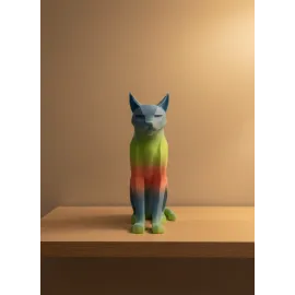 Açık Rainbow Kedi Biblo Modern Salon Ve Raf Dekoru