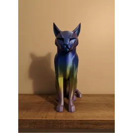 Koyu Rainbow Kedi Biblo Modern Salon Ve Raf Dekoru