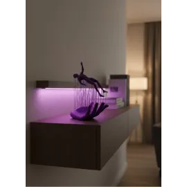 Mor El İnsan Figürü Dekoratif Biblo Minimal Modern Salon Raf ve Masa Üstü Aksesuar