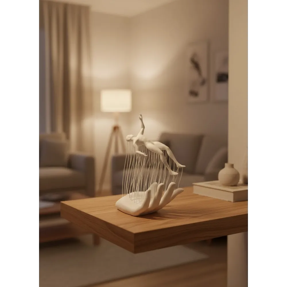 El İnsan Figürü Beyaz Modern Soyut Tasarım Salon Ve Ofis Dekorasyonu