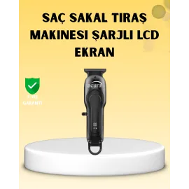 Profesyonel Tıraş Makinesi Lcd Ekranlı Turbo Mod Ve Güçlü Motor