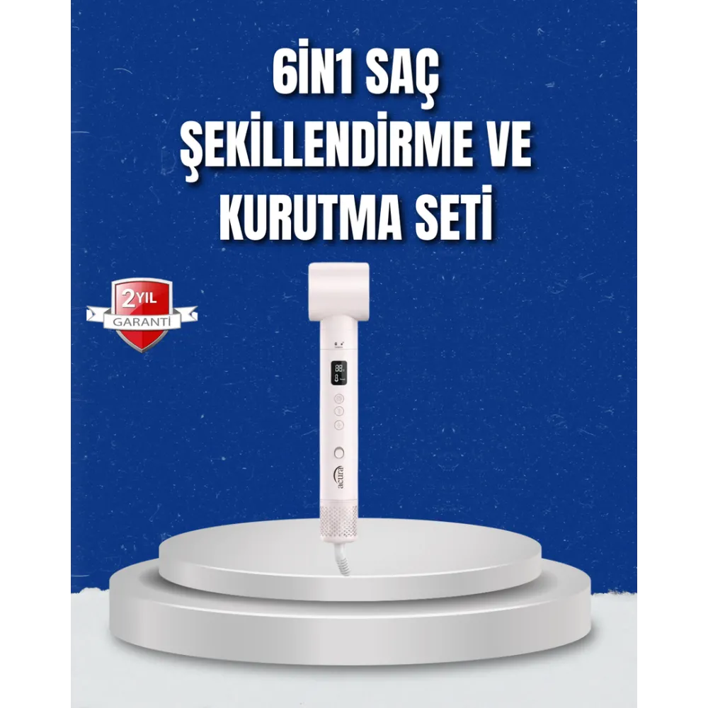 Negatif İyon Teknolojili 6-In-1 Profesyonel Saç Şekillendirici