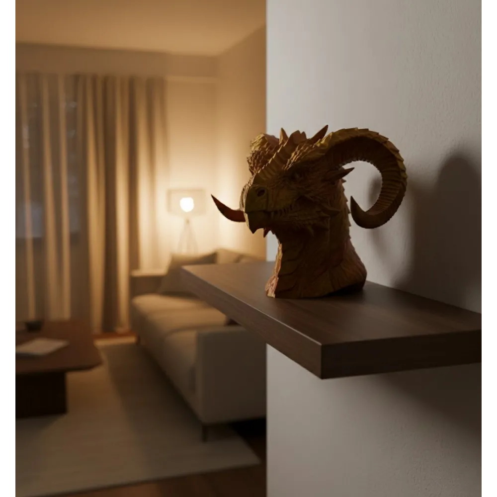 Dekoratif Gold Ejderha Heykeli Koleksiyonluk Fantastik Tasarım