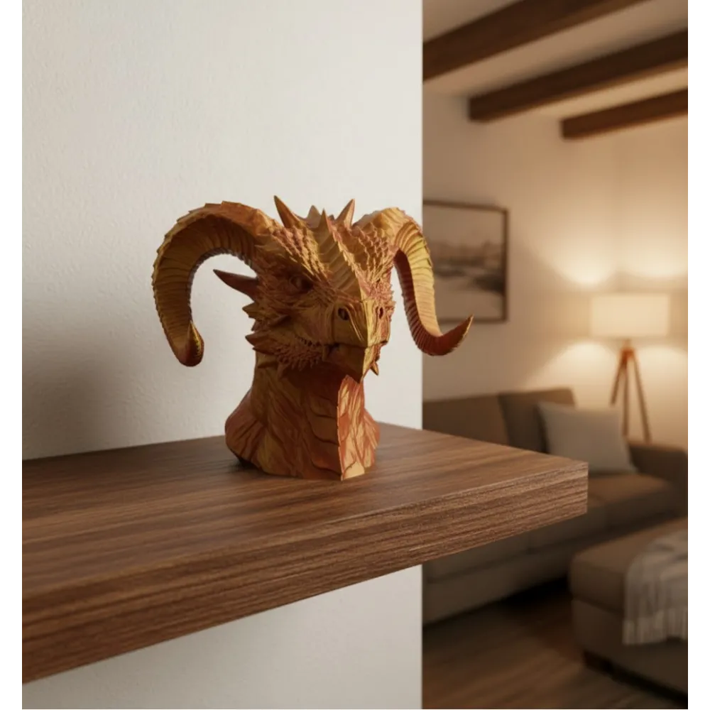 Altın Kırmızı Ejderha Figürü