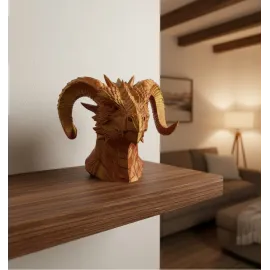 Altın Kırmızı Ejderha Figürü