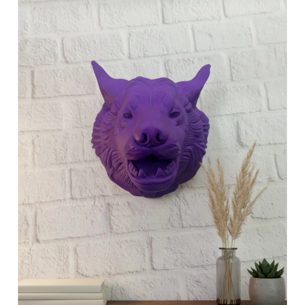 Mor Kurt Figürü Duvar Aksesuarı