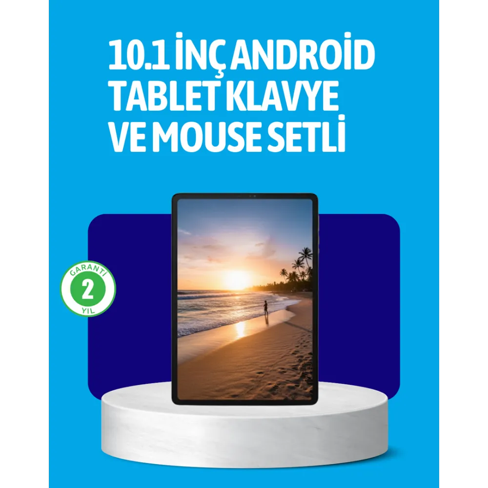 Android 15 Tablet Klavyeli Mouse’Lu Profesyonel Set