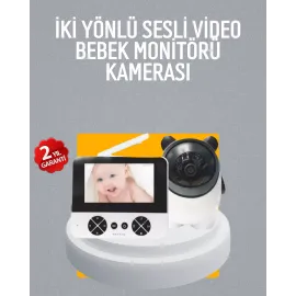 Görüntülü Bebek Monitörü 4.3 İnç Ekran Ve Sesli İletişim