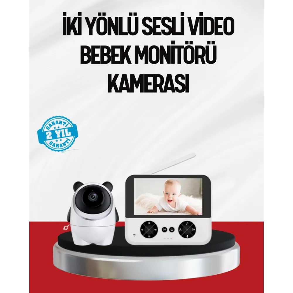 Görüntülü Bebek Monitörü 4.3 İnç Ekran Ve Sesli İletişim