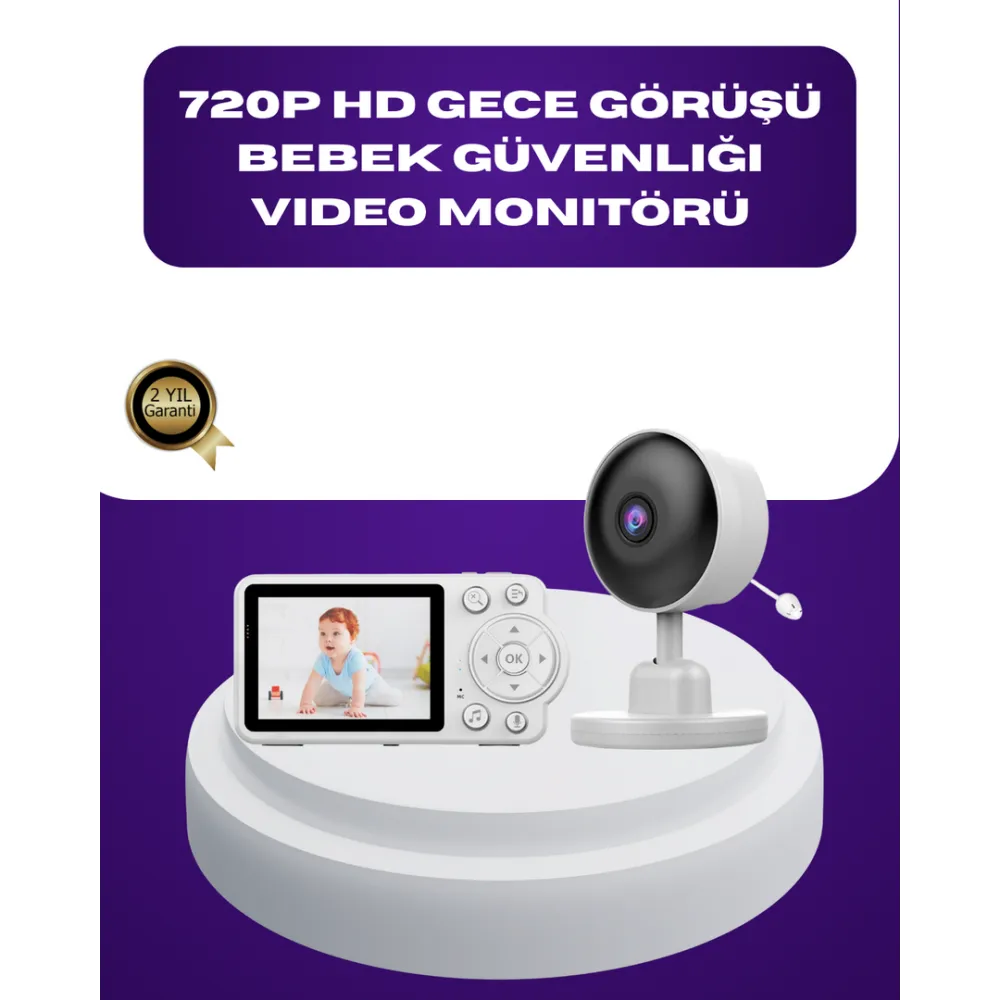 2.8 İnç Ekranlı Bebek Kamerası Gece Görüşlü Ve Sesli İletişim