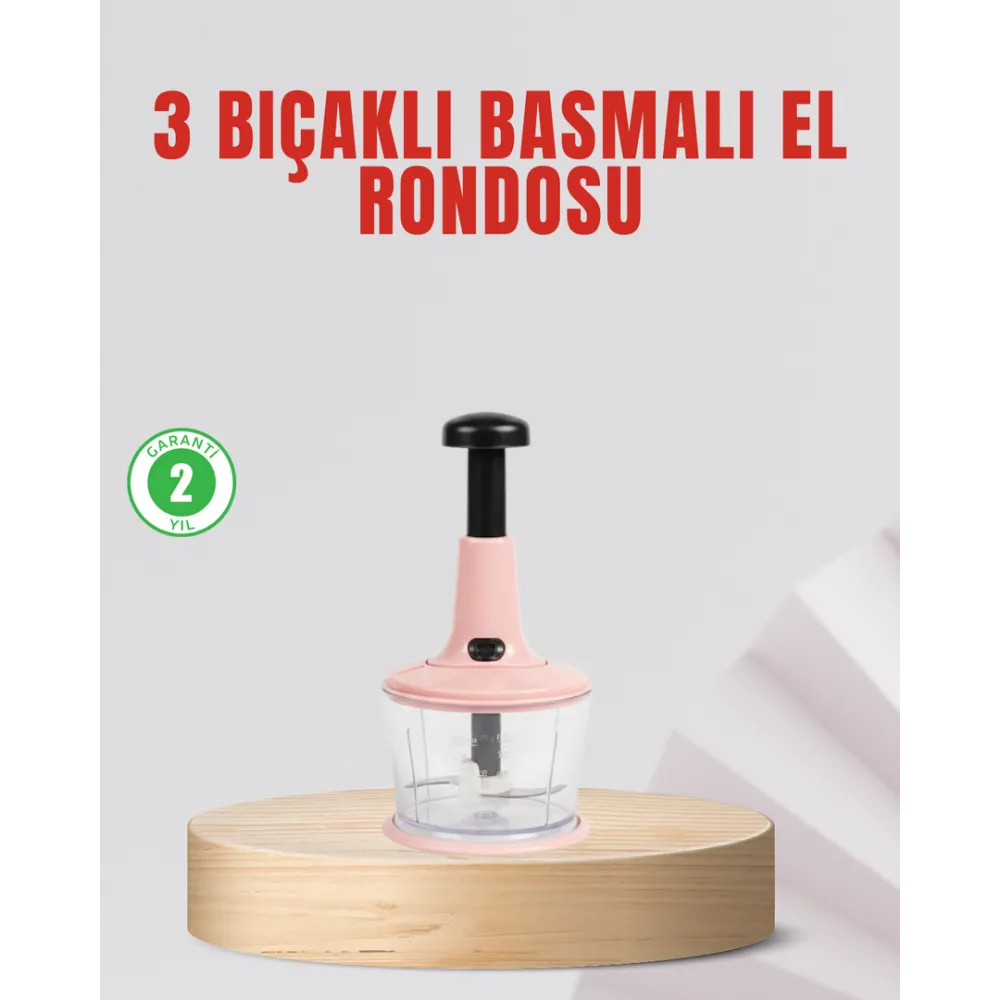 Manuel Mutfak Rondosu Keskin Bıçaklı Geniş Hazneli