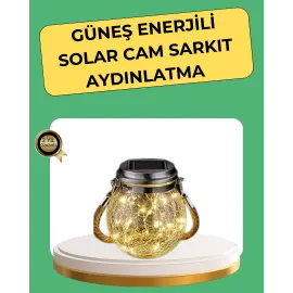 Solar Güneş Enerjili Dekoratif Cam Lamba