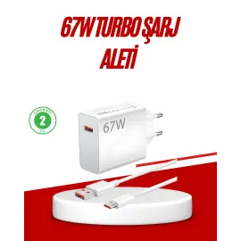 67 Watt Type C Hızlı Şarj Cihazı Huawei P30 P40 Mate 20 Pro Uyumlu