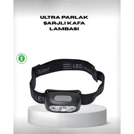 Gece Balıkçılığı İçin Ultra Parlak Şarjlı Kafa Lambası | 4 Işık Modu + Usb Şarj