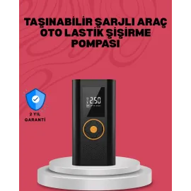Çok Amaçlı Dijital Lastik Pompası Araç Bisiklet Top Uyumlu