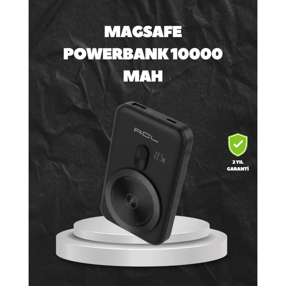 Magsafe Uyumlu Kablosuz Powerbank Taşınabilir Hızlı Şarj