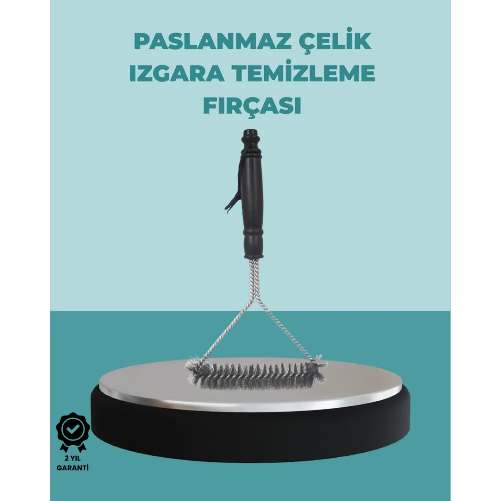 Uzun Saplı Paslanmaz Çelik Izgara Temizlik Fırçası