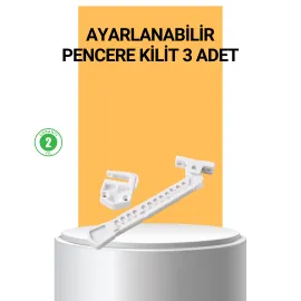 Pencere Cam Emniyet Kilidi Açılma Sınırlayıcı Set