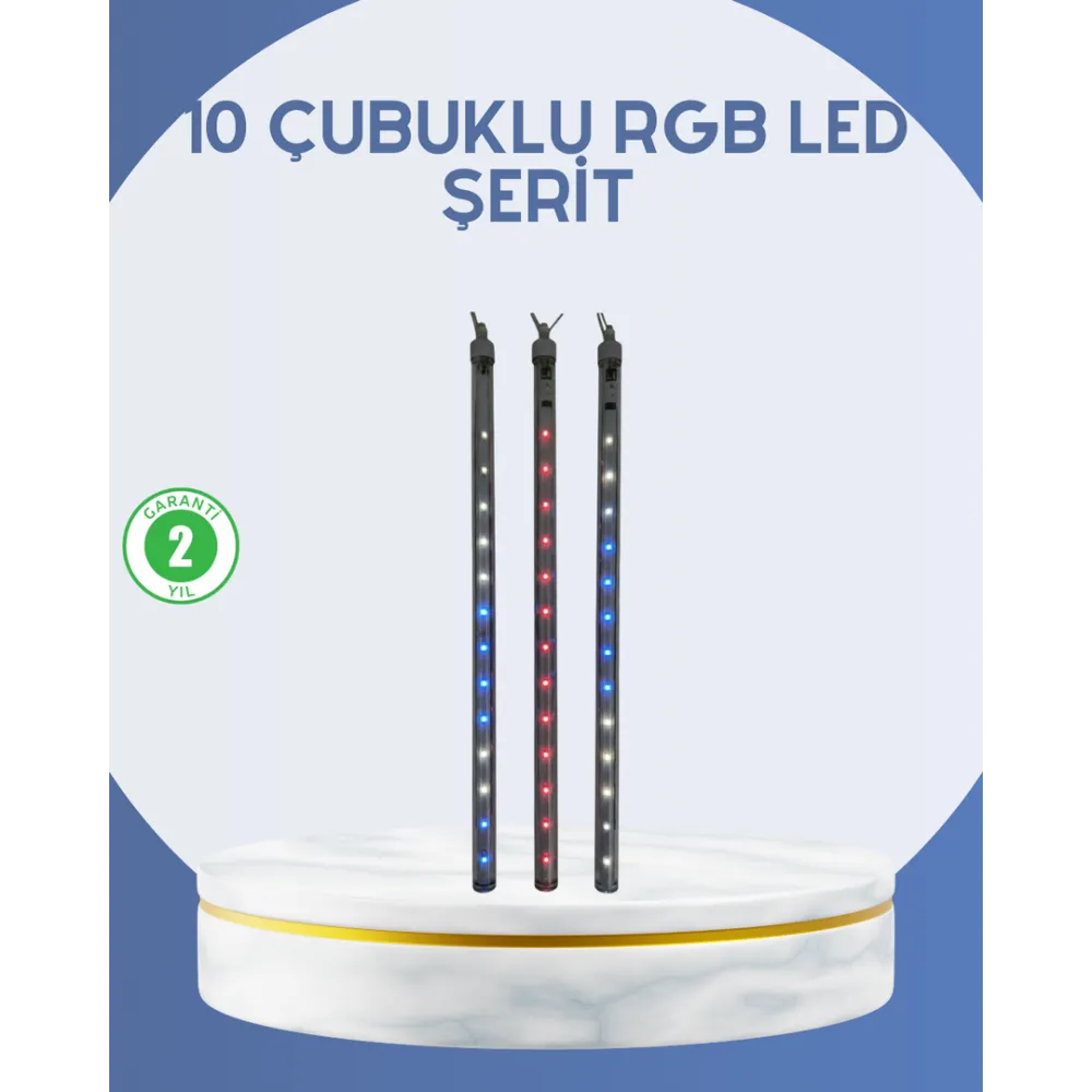 Dış Mekan Led Kayan Yıldız Işığı 10 Çubuk Aydınlatma