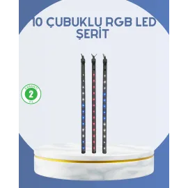 Dış Mekan Led Kayan Yıldız Işığı 10 Çubuk Aydınlatma