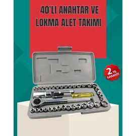 Çok Amaçlı 40 Parça Lokma Anahtar Takımı Korozyona Dayanıklı Çelik