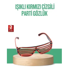 Renkli Işıklı Gözlük Eğlenceli Gece Aksesuarı