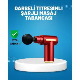 Titreşimli Masaj Tabancası 4 Başlıklı 6 Hız Ayarlı Kas Rahatlatıcı