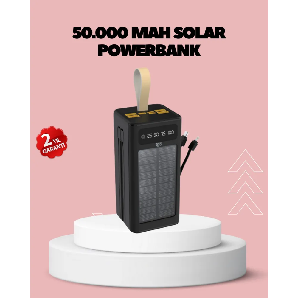 Kamp Ve Outdoor Kullanıma Uygun Güneş Panelli Powerbank