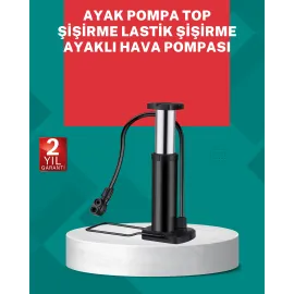 Manuel Ayak Pompası Extra Güçlü Lastik Şişirme Pompası