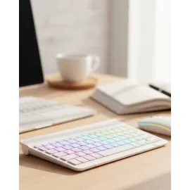 Çoklu Cihaz Uyumlu Kablosuz Klavye Mouse Seti Aydınlatmalı