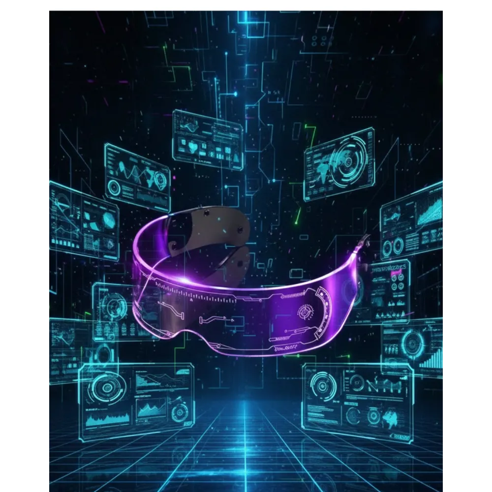 Cyberpunk Led Gözlük Çok Modlu Işıklı Parti Ve Festival Aksesuarı