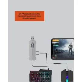Rekabetçi Mobil Oyun Aksesuarı | Klavye + Mouse + Hızlı Dönüştürücü