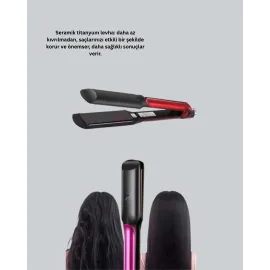 Elektriklenmeyi Azaltan İyonlu Saç Düzleştirici – Titanyum Plaka Ve Şık Tasarım