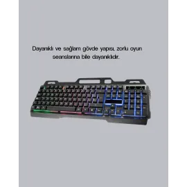 RGB Işıklı Oyuncu Klavye Mouse Seti – Türkçe Q, Ayarlanabilir DPI, Ergonomik ve Dayanıklı Tasarım