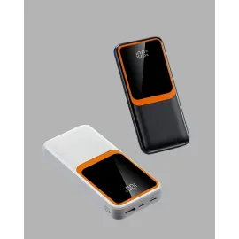 Kompakt 10000 mAh Powerbank – Dijital Göstergeli, Type-C ve Lightning Uyumlu