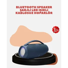 Renkli LED Efektli Suya Dayanıklı Taşınabilir Kablosuz Hoparlör