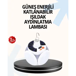 Katlanabilir 5 Kanatlı Solar LED Bahçe ve Kamp Lambası