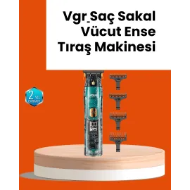 VGR V-695 Şarjlı Saç Sakal Tıraş Makinesi 2600mAh Batarya ve Kılavuz Taraklı