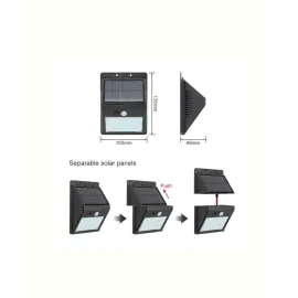 Hareket Sensörlü Solar Lamba | 120° Algılama Açısı, 3-4 Metre Mesafe, Suya Dayanıklı Led