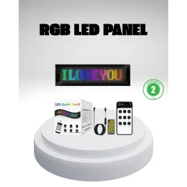 Rgb Led Panel – Mobil Uyumlu, Yazı Ve Gif Destekli, Usb Bağlantılı Dekoratif Ekran