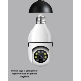 Akıllı Duy Kamera Gece Görüşlü ve Hareket Algılama Sensörlü
