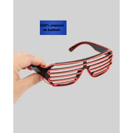 Neon Gözlük Kirmizi
